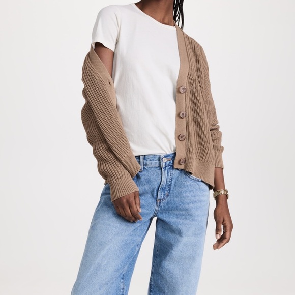 JENNI KAYNE Cropped Organic Cotton Cocoon Cardigan, Size MEDIUM - Picture 5 of 13